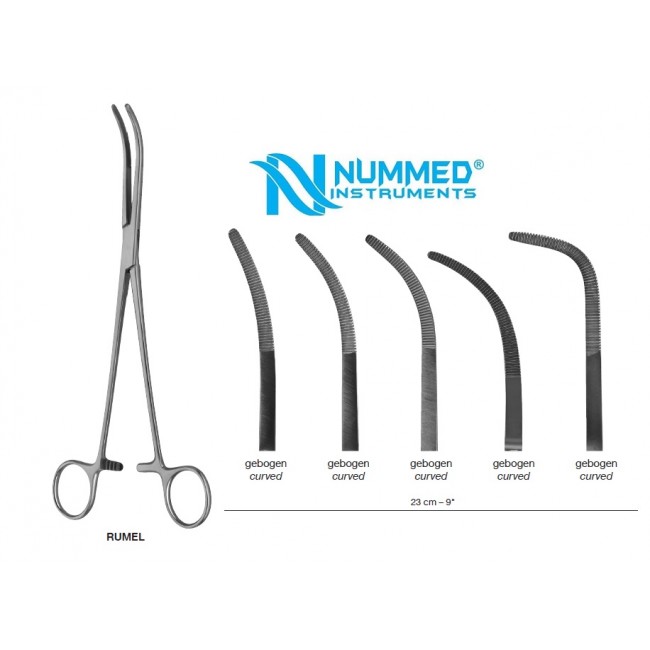 Rumel Forceps,Curved, 23 cm Rumel Forceps,Curved, 23 cm